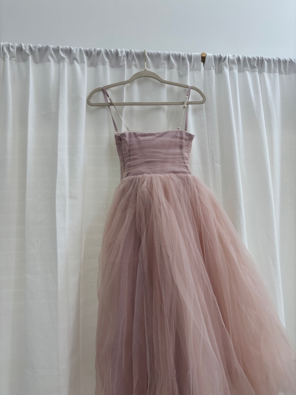 Oh Polly Blush Pink Satin Dress - Picture 4 of 4